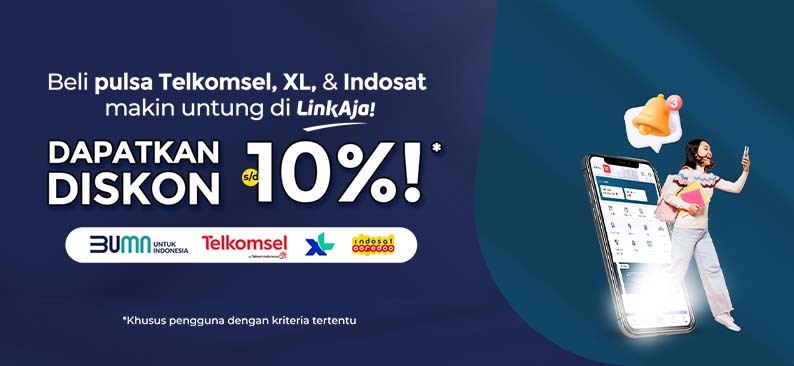 Logo Promo & Diskon Telkomsel April 2024 | LinkAja