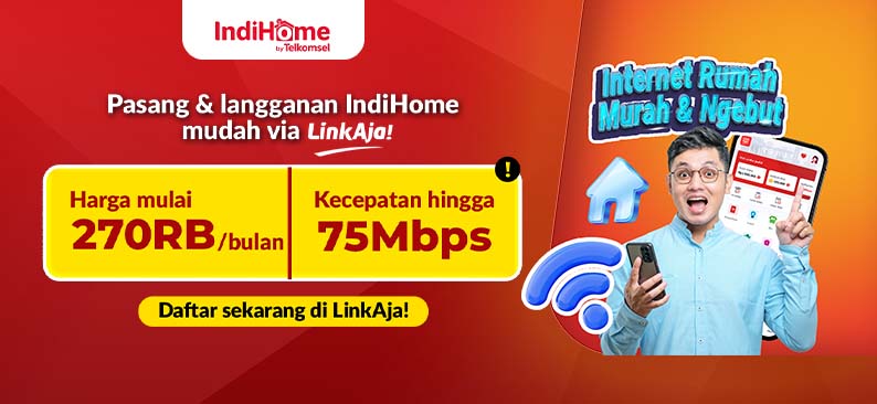Logo Promo & Diskon IndiHome September 2025 | LinkAja