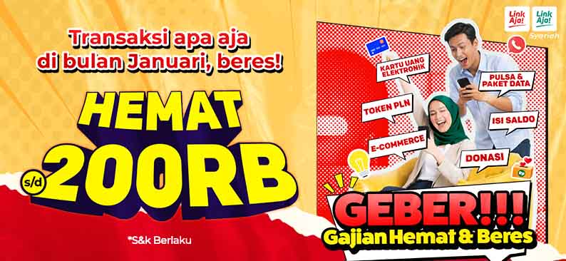 Logo Promo & Diskon LinkAja Januari 2026 | LinkAja